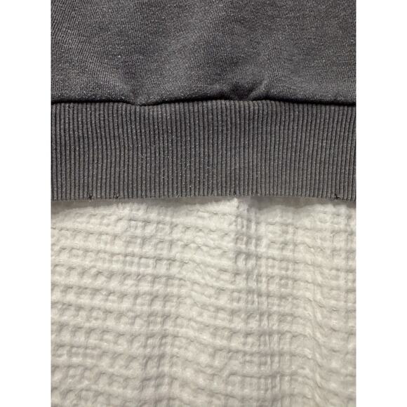 Aerie Gray Sweatshirt Distressed Women's Small Cropped Oversized - Picture 6 of 7